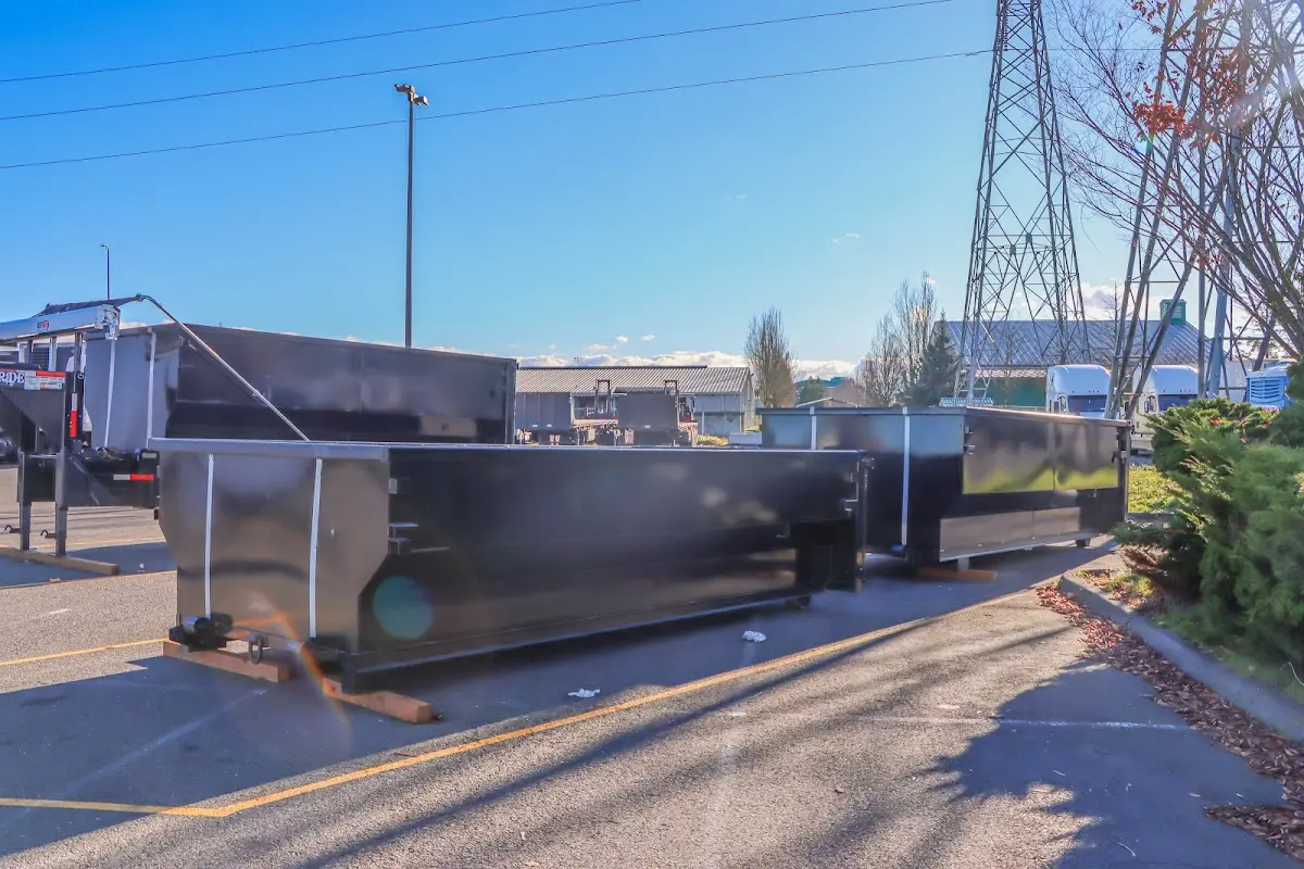Roll-off dumpster ready for waste disposal at job site for Construction Dumpster Rental in Memphis